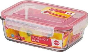 Emsa Clip & Close Glas Frischhaltedose, Rechteckig, 1,3 L, 508105
