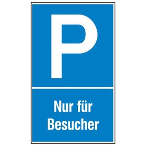 Parkplatzs. Nur f. Bes. Aluminium geprägt