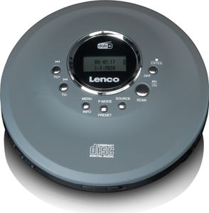Lenco CD-400GY - Tragbarer CD/MP3-Player für CD, CD-R, CD-RW