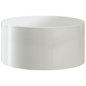 Konferenční stolek Ø 60 cm kulatý bílý
