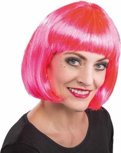 Lea: Perücke pink, mit Glitterfäden