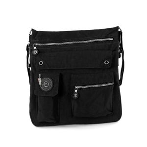 Bag Street Nylon Tasche Damenhandtasche Umhängetasche schwarz 31x10x33 D2OTJ206S