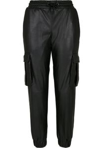 Urban Classics Dámske nohavice z umelej kože TB3983 Schwarz Black XL