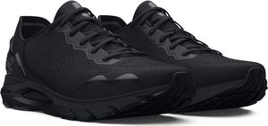 Under Armour Men's UA HOVR Sonic 6 Running Shoes Black/Black/Metallic Gun Metal 45 Straßenlaufschuhe