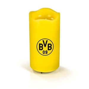 BVB Borussia Dortmund LED-Echtwachskerze mit rotierender BVB Projektion Logo