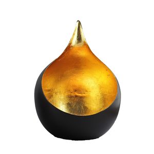 Teelichtschale Bola bronze/golden 15cm, Weihnachtsdeko, Kerzenhalter gold Weihnachten