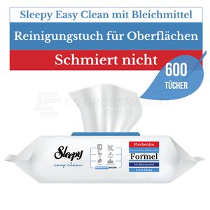 Sleepy Feuchttücher Easy Clean 600 Tücher Blau Chlor Bleiche Reinigungstücher