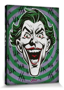 Batman Poster Leinwandbild Auf Keilrahmen - The Joker, Hahaha (80 x 60 cm)