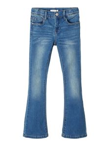 Name It Kinder Mädchen Jeans-Hose - NkfPolly Soft Denim Bootcut, Farbe:Blau, Größe:122