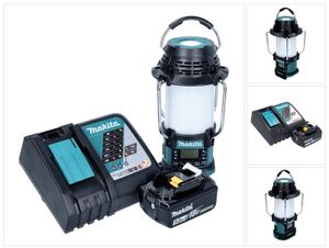 Makita DMR 056 RT1 Akku Radio 18 V FM DAB+ mit Laterne 360° Taschenlampe IP65 + 1x Akku 5,0 Ah + Ladegerät