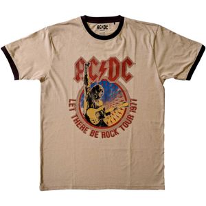 AC/DC - "Let There Be Rock Tour 1977" T-Shirt für Herren/Damen Unisex RO9350 (S) (Sand)