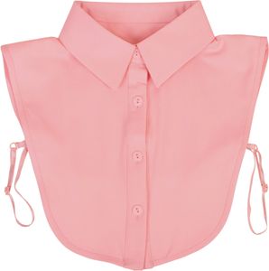 styleBREAKER Damen Blusenkragen Einsatz mit Knopfleiste Unifarben, Kragen für Blusen und Pullover 08020004, Farbe:Rose