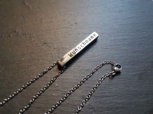 Barrenkette | Namenskette | Halskette | Kette mit Gravur - Lasergravur. Das persönliche Geschenk für Frauen oder Männer und deinen Liebsten Gravur Personalisiert