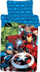 Poszwa na kołdrę Marvel Avengers, świecąca w ciemności - 140 x 200 + 70 x 90 cm - bawełna