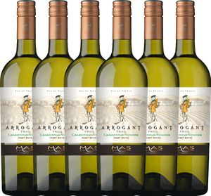 VINELLO 6er Weinpaket - Ribet Blanc Chardonnay Viognier 2021 - Arrogant Frog