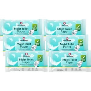 Feuchte Toilettentücher, Feuchtes Toilettenpapier mit Kamillenextrakt 6 Packung x 48 Tücher