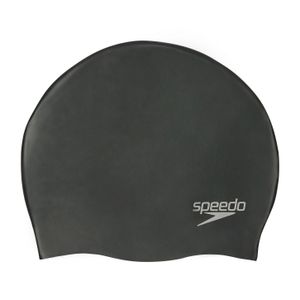 Speedo Plain Moulded Silicone Cap - Schwimmkappe, Farbe:schwarz