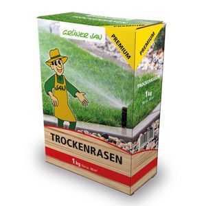 1kg Grüner Jan Trockenrasen Premium Rasensamen Hitzebeständig ca 40m2 Fläche