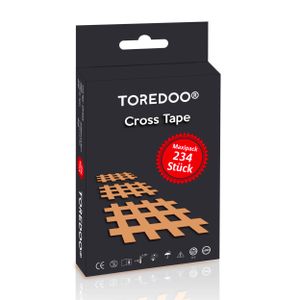 TOREDOO Cross Tape Gittertape Gitterpflaster 234 Stück Typ A - Akupunkturpflaster klein beige