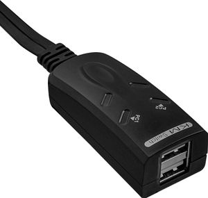 InLine® 60603I USB KM switch, 2 PC, pre klávesnicu, myš, s prenosom myši medzi monitormi
