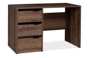 Konsimo Schreibtisch mit Schubladen,"MERO", Braun, Spanplatte, Elegant, 120x77x60cm