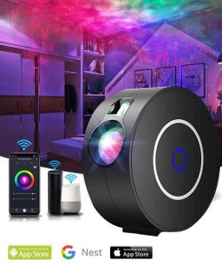 Aynlights® Smart Star Projektor [Original] –Schwarz– Mit Bluetooth – Galaxy-Lampe – Aurora Galaxy-Projektor – Steuerung über App, Gerät, Alexa ,Google