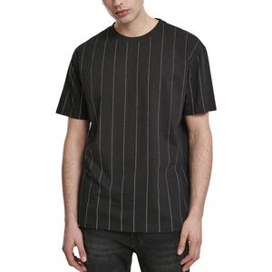 Pánské tričko Urban Classics Oversized Pinstripe Tee black - S