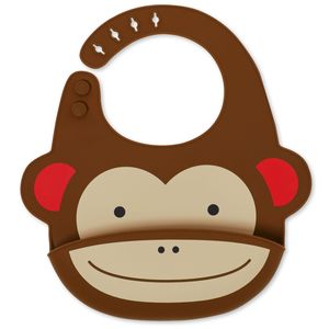 Skip Hop Silikon Baby Lätzchen Babylätzchen Schlabberlatz Mit Auffangschale Affe