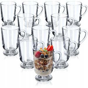 KADAX Kaffeegläser Set, 300ml, Teegläser aus Glas, Glühweingläser, Trinkgläser für Tee, Kaffee, Iris