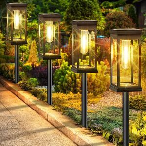 6-Stücke LED Solar Outdoor wasserdichte Lichter, passend für Hof, Garten Korridor Solar Landschaft Beleuchtung, warm weiß 6-Stücke LED Solar Outdoor wasserdichte Lichter, passend für Hof, Garten Korridor Solar Landschaft Beleuchtung, warm weiß