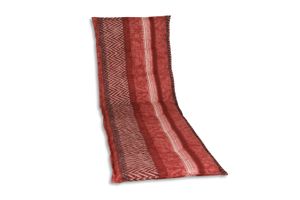 GO-DE Textil, Liegenauflage, Zick Zack Streifen rot, 19248-05