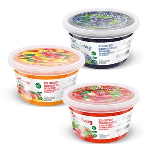 INSPIRE FOOD Bubble Tea Set - 3er-Pack Popping Boba | Erdbeer, Mango, Heidelbeer, je 450g