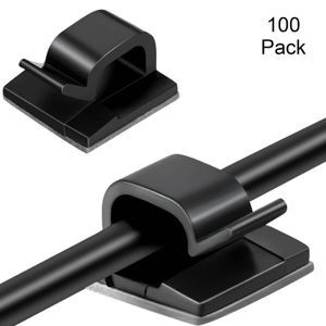 Kabelhalter selbstklebend [100 Stück] - Kabelclips selbstklebend für eine optimale Kabelführung