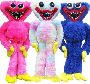 3 Stück Poppy Playtime Huggy Wuggys Plüsch, Wurst, Monster, Horrorspiel, gefüllte Puppe, Geschenke, Kuschelkissen, Kumpel für Spielfans, 15,7 Zoll ( Blau + Pink + Krawattenfarbe)