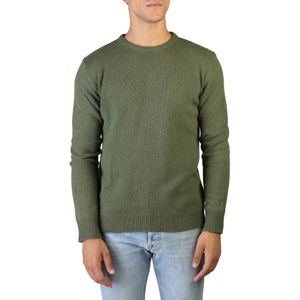 100% Cashmere Pullover Herren, Größe:S, Farbe:Grün-olivedrab