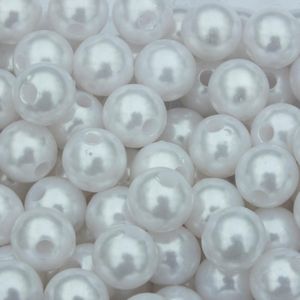 Perlen - Kunstperlen - Wachsperlen Ø 10mm / 115 St. / Farbe: Weiß