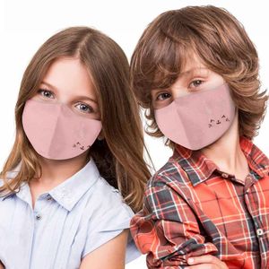 Mundschutz Stoffmaske Mund- und Nasenschutz für Kinder - waschbar und verstellbar - mit Motiv, perfekt für Schule und Freizeit, Modell wählen:rosa Punkte