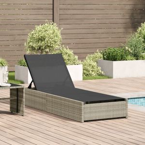 vidaXL Lehátko béžové 60x200x27 cm Poly ratan