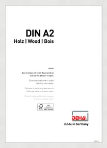 DEHA Holz Bilderrahmen Fontana, 42x59,4 cm (A2), Weiß