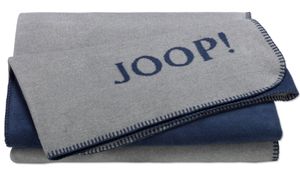 JOOP! Plaid  Uni-Doubleface Farbe Silber-Navy Größe 150 x 200cm