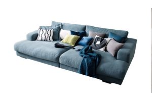 KAWOLA Big Sofa Stoff od. Cord verschiedene Farben E petrol,  170,  Stoff