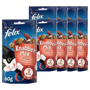 FELIX KnabberMix Grillspaß Knuspriger Katzensnack  (8er Pack (8 x 60g))