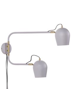 BELIANI Wandlampe Hellgrau aus Eisen 2-Flammig Industrial Style Modern Elegant für Wohnzimmer Schlafzimmer Flur