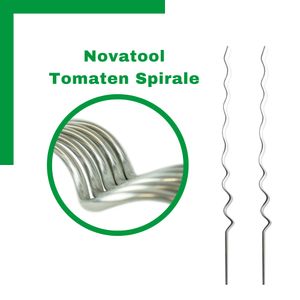 Novatool 10 Tomatenstäbe 110 cm 5 mm Durchmesser Tomatenspiralstäbe verzinkt Rankstäbe Tomatenstange