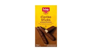 Dr. Schär Ciocko Sticks, Keks, Schokolade, Milchschokolade 46% (Kakao 40% mind. - Zucker, Kakaomasse, Kakaobutter, Vollmilchpulver,..., 521 kcal, 2178 kJ, 5,2 g
