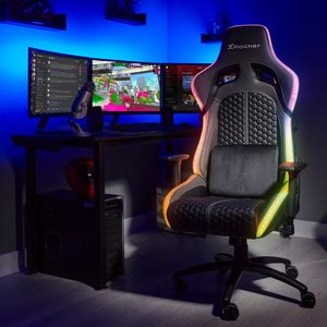 X Rocker Stinger RGB ergonomischer Gaming Stuhl / Bürostuhl | Schreibtischstuhl mit 3D-Armlehnen & Neo Motion Beleuchtung, drehbar und höhenverstellbar bis 120 kg