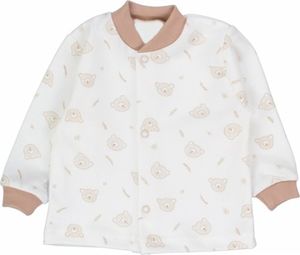 MBaby Kojenecká košilka, kabátek bavlna Teddy Baby, béžová Velikost kojeneckého oblečení: 62 (2-3m)