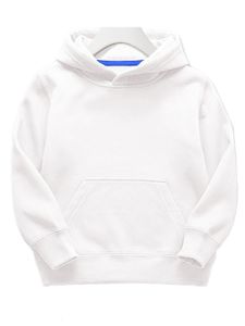 Jungen Kapuzenhals Neck Fleece Hoodie Party Mit Taschen Sweatshirt Plain Dicked Hoodies, Farbe: Weiß, Größe: DE 116