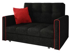 MIRJAN24 Schlafsofa Viva Bis II mit Bettkasten und Schlaffunktion, 2-Sitzer Couch vom Hersteller, Wohnzimmer Polstersofa (Alova 04 + Alova 46)