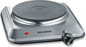 Kochplatte Kochfeld SEVERIN KP 1092 Edelstahl 1500 W Heizring 18 cm Durchmesser KP 1092 aus Edelstahl, gebürstetschwarzsilber Kochplatte Kochplatte Einzel Kochplatte Elektrisch